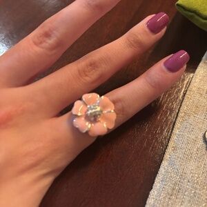 Pink flower ring